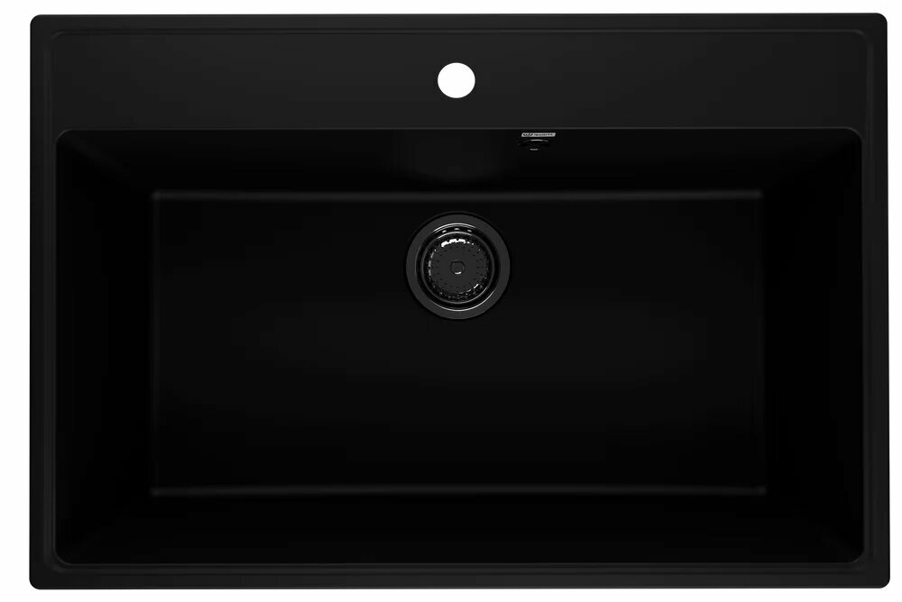 Мойка кухонная Ulgran Quartz Forte 760-07 прямоугольная 76x51 кварцевая матовая черная российская