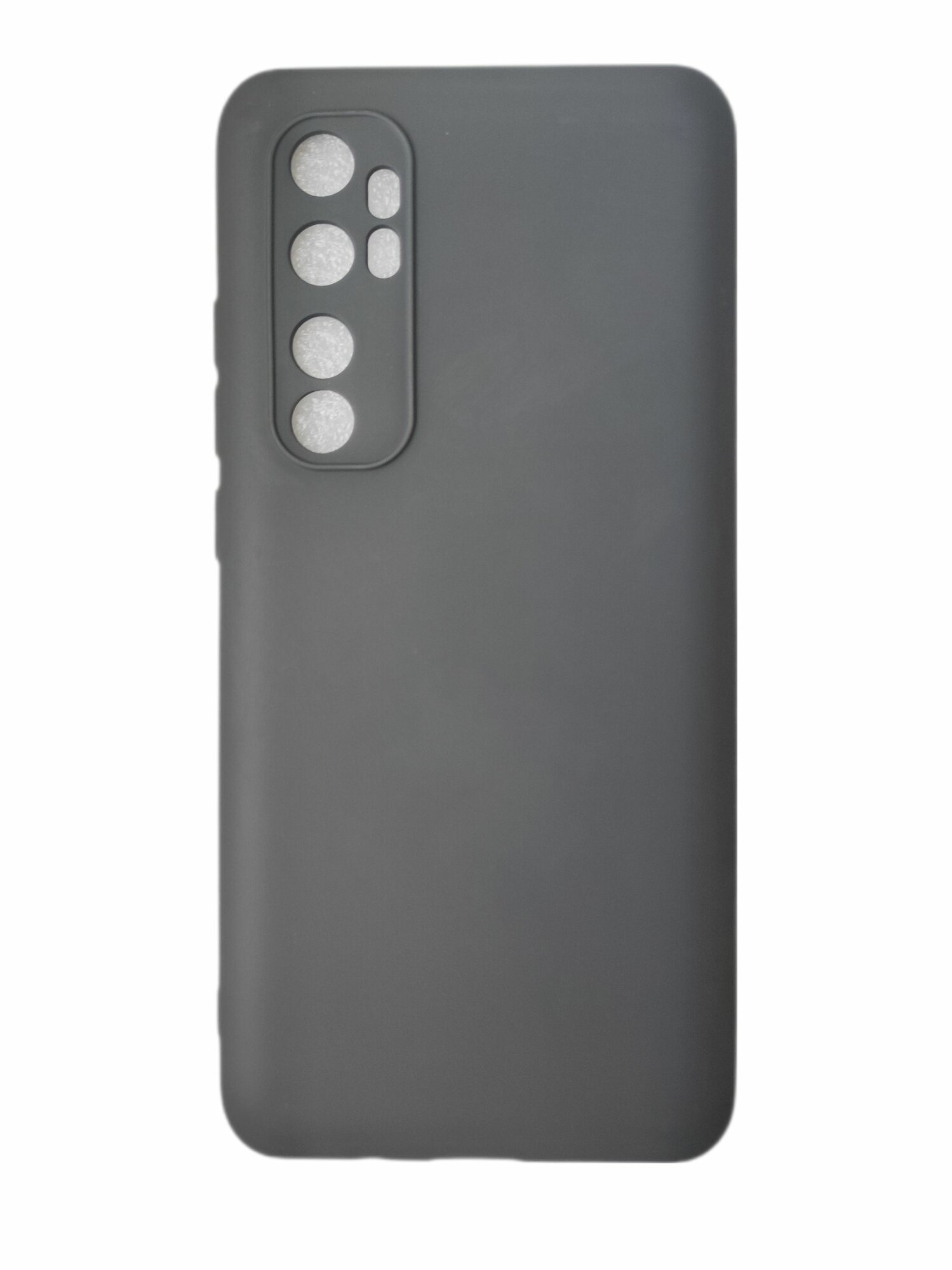 Изображение Чехол Xiaomi Mi Note 10 Lite Силиконовый чёрный матовый чехол для ксиоми ми ноут 10 лайт с защитой камеры