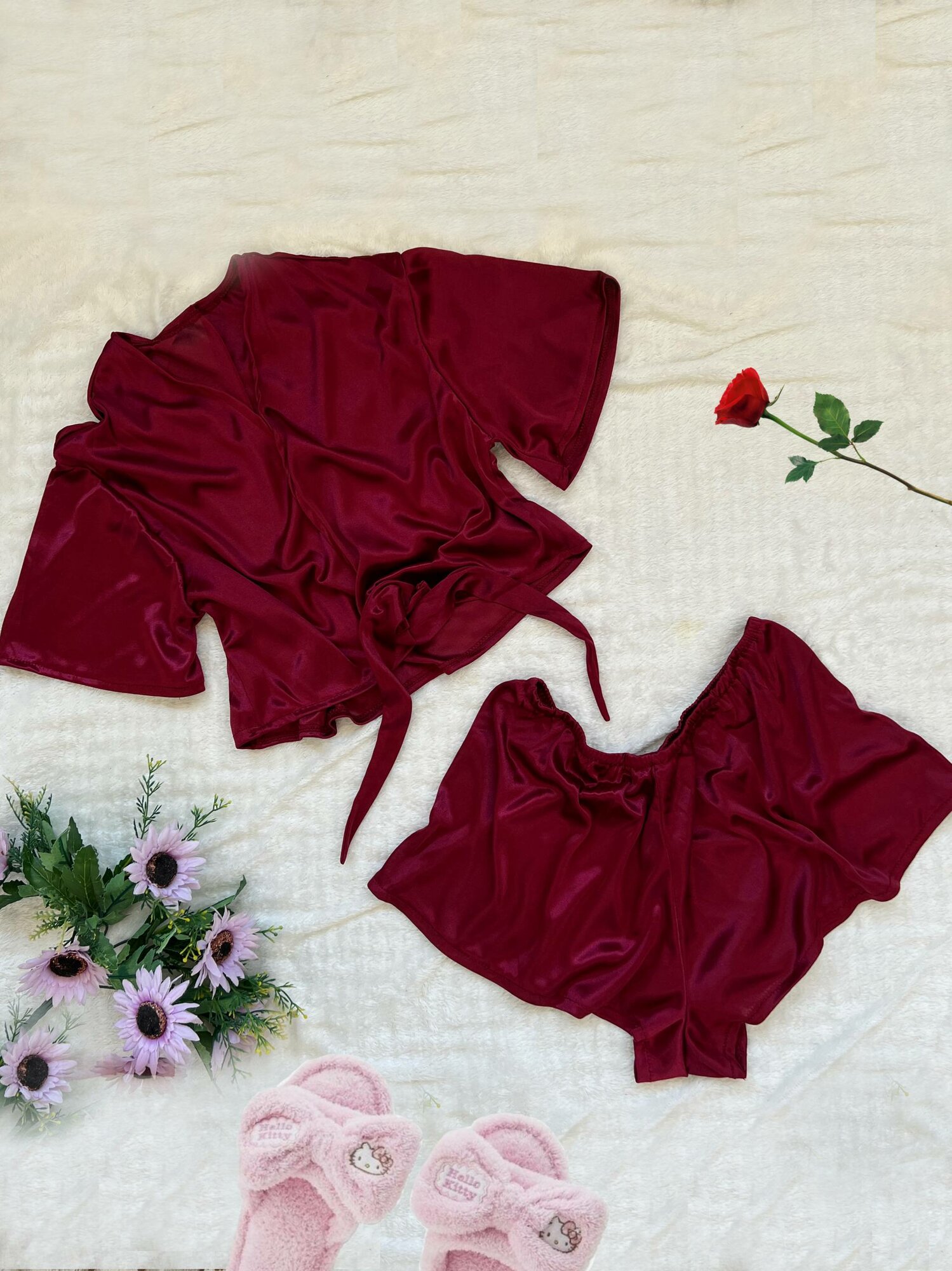 Сорочка , размер L, красный — фото 1