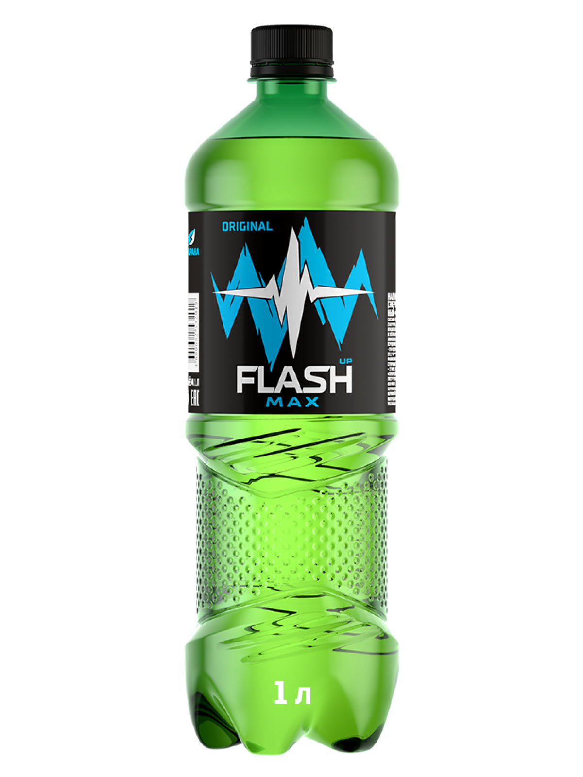 Flash Up Max Original, энергетический напиток, 9 шт. х 1 л, бутылка — фото 1