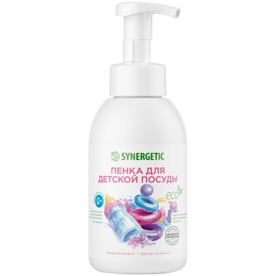 Пенка для мытья посуды Synergetic детская гипоаллергенная 500 мл