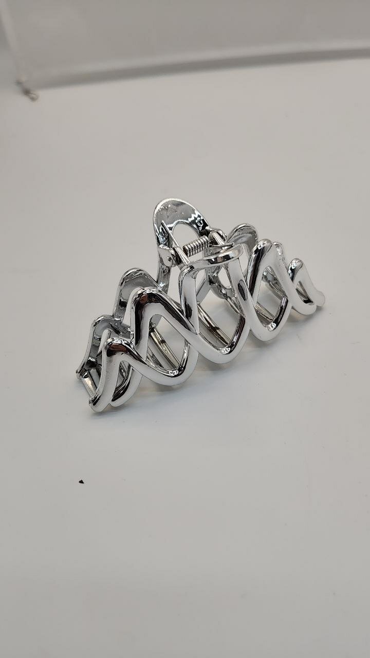 Серебряный крабик для волос — элегантная и стильная заколка для девушек. — фото 1