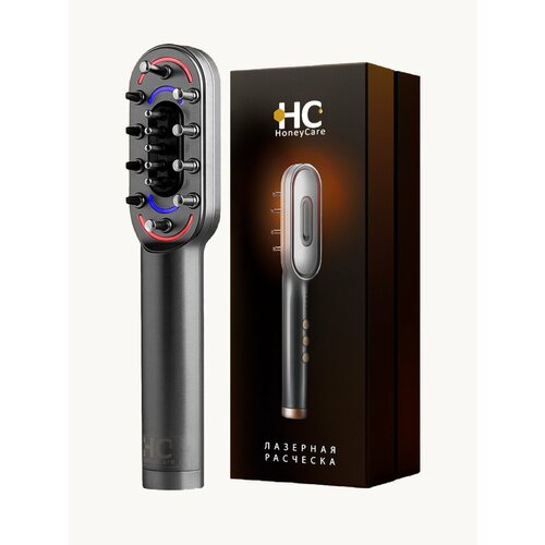 Лазерная расческа HoneyCare Hair Pro для роста волос черная 7359₽