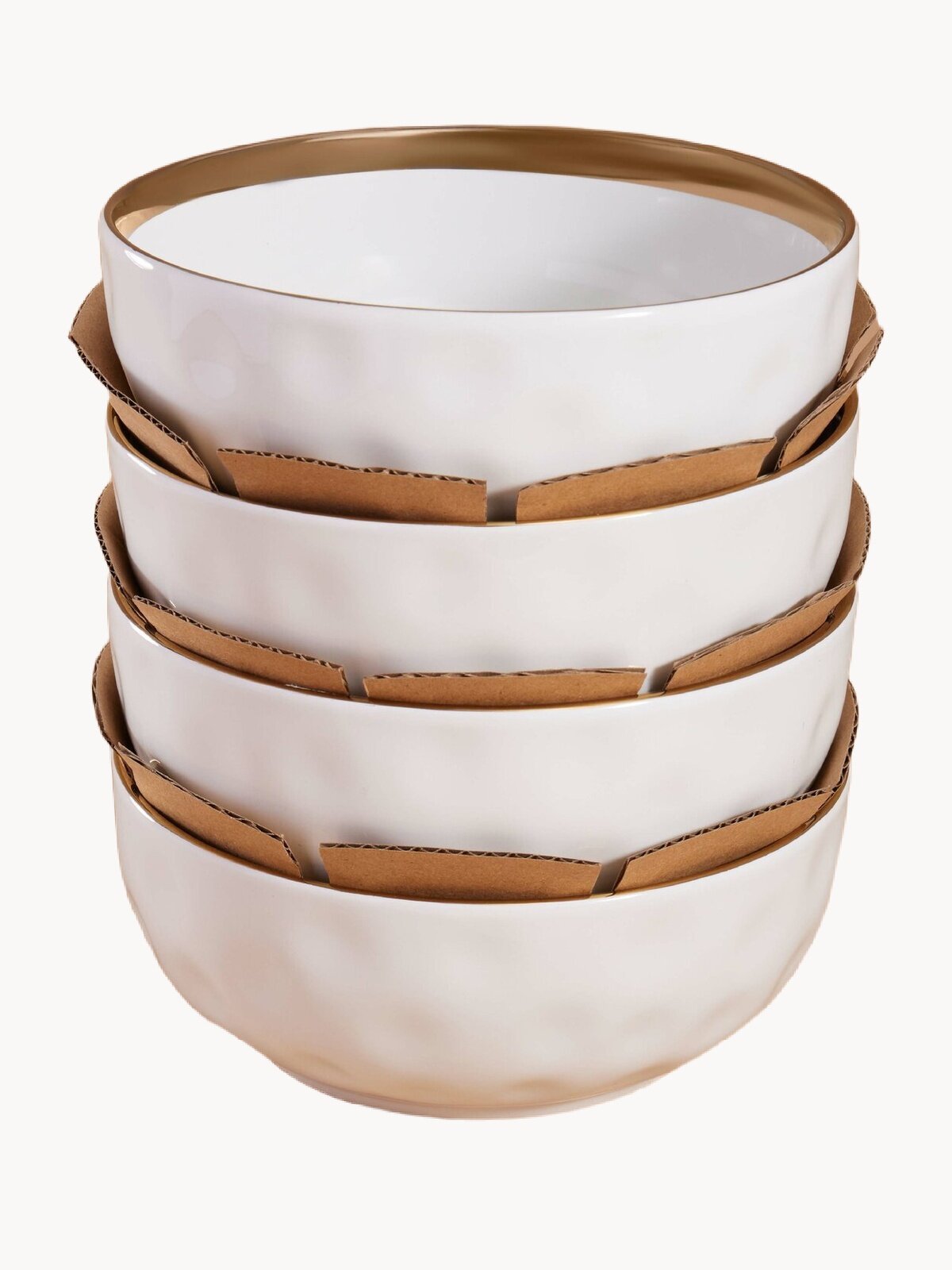 Набор тарелок Unifico Raffaella bianca глубокие салатники из премиальной керамики 4 шт. 15,7 см. 710 мл