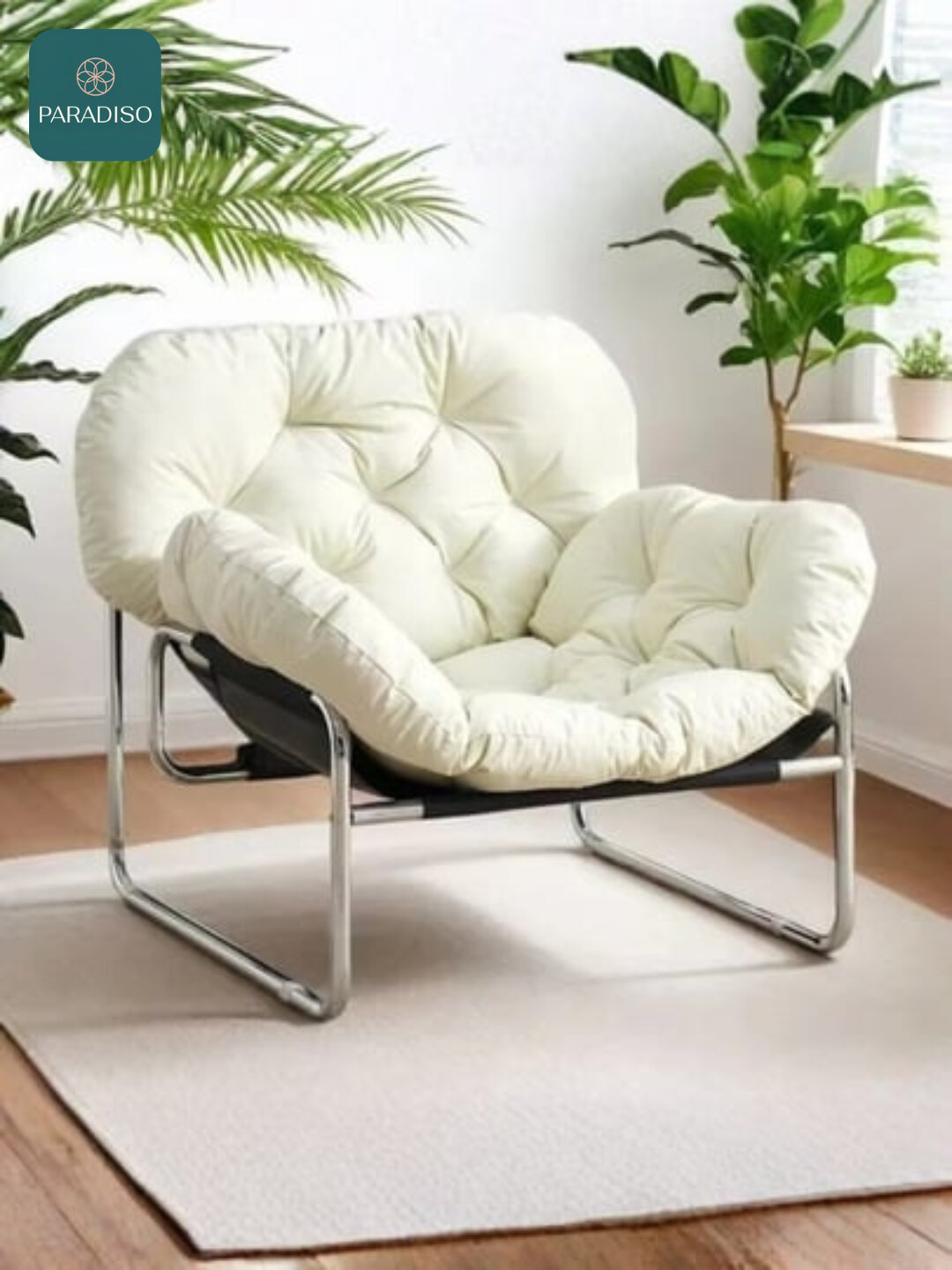 Большое мягкое relax lounge кресло – стул для отдыха с подушками и металлокаркасом