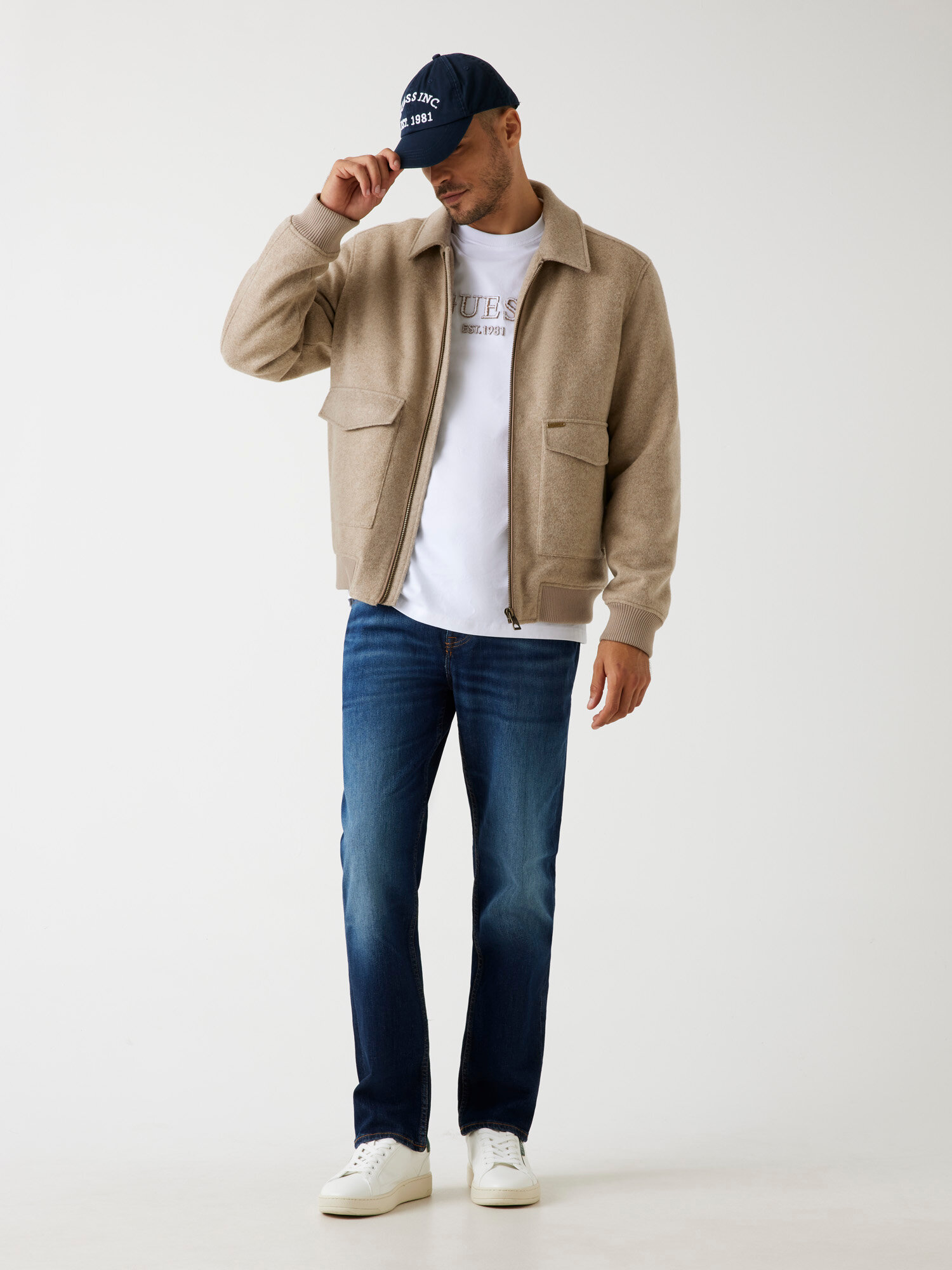 Джинсы зауженные GUESS, размер 29/34 JEAN, серый — фото 1