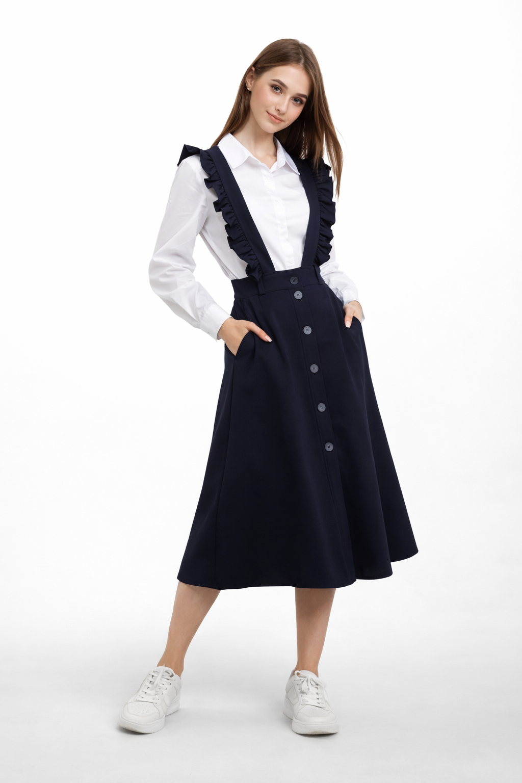 Платье , размер 42, темно-синий — фото 1