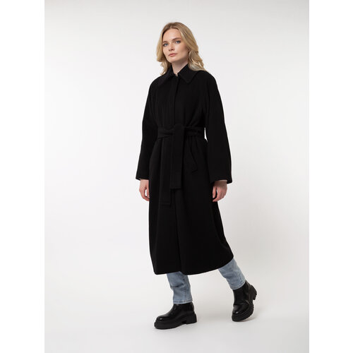 Пальто Emme Marella, размер 46, черный пальто сезон стиля размер 52р 164рост коричневый