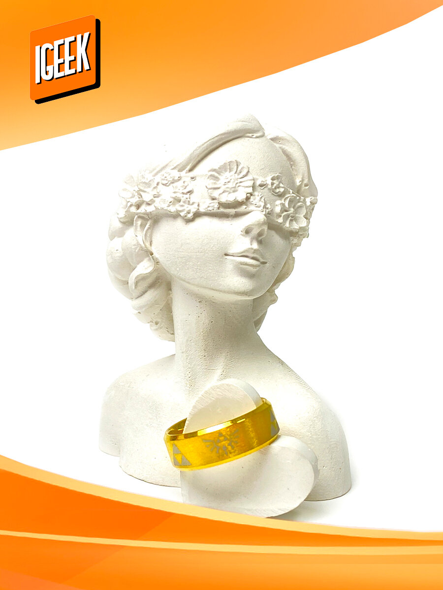 Кольцо обручальное iGEEK, размер 21, ширина 10 мм, золотой — фото 1