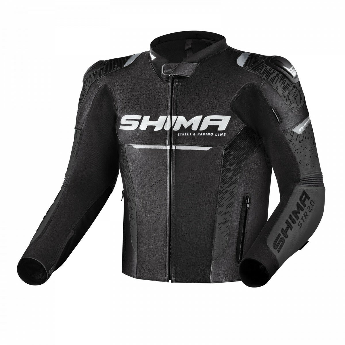 Мотокуртка кожаная SHIMA STR JACKET 2.0, Черный 52