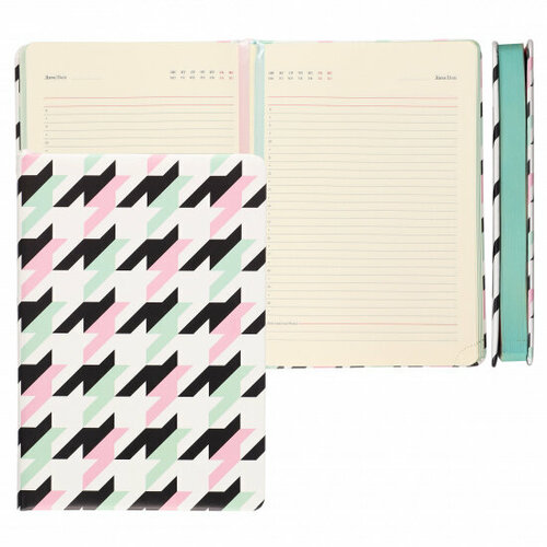 Ежедневник недатированный, А5, твердый картон 7Бц, кожзам, поролон, 168 листов, цвет с рисунком 