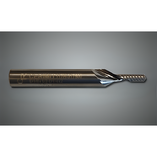 Серия-117H: Твердосплавные О-образные однозаходные спиральные фрезы c зеркальной полировкой наклона угла (выброс стружки вверх)