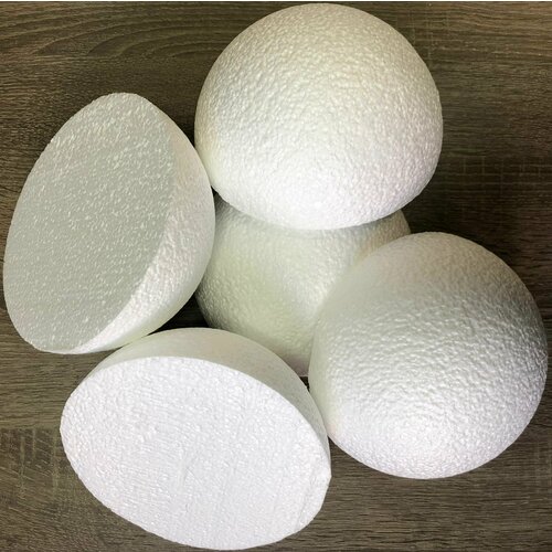 Полусфера из пенопласта 15см, 5шт яйцо из пенопласта заготовка для декорирования высота 7 см диаметр 5 5 см 5 штук в упаковке