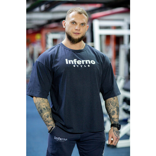 фото Футболка inferno style, размер 2xl, серый