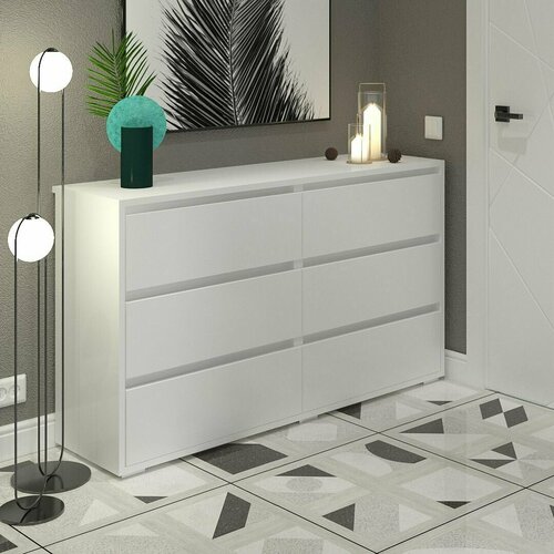 Комод Scandi Белый 6 ящиков 160 9990₽