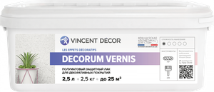 Vincent Decor Decorum Vernis / Декорум Вернис защитный лак полуматовый 1л