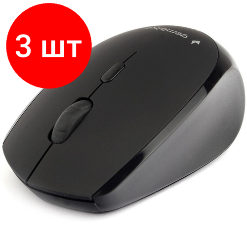 Комплект 3 штук Мышь компьютерная Gembird MUSW-354 WLS черный 3кнколесо 1600DPI 447400₽