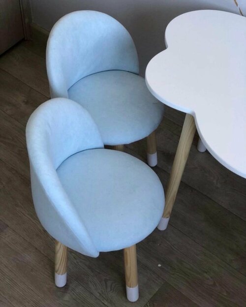 Мягкий стульчик/голубой