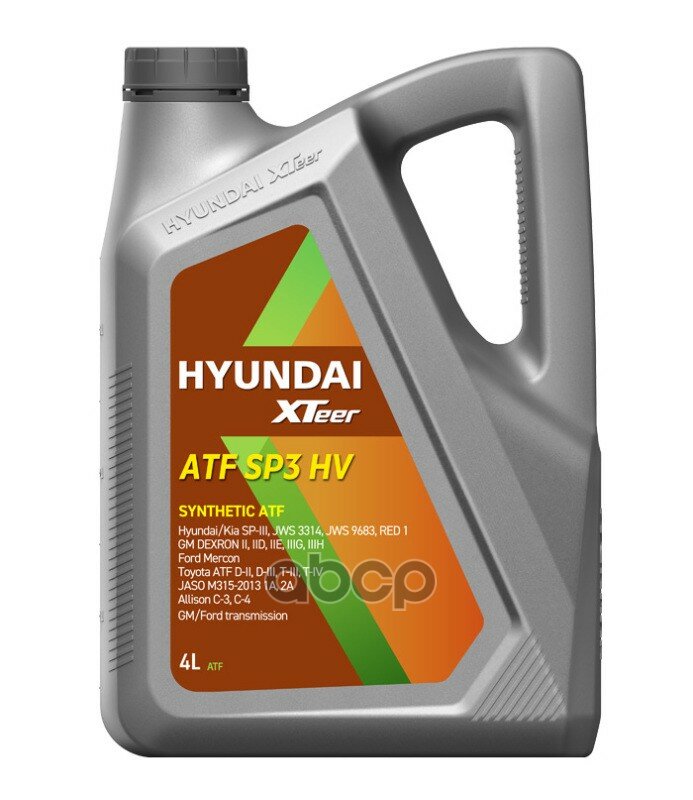 Hyundai Xteer Atf Sp3, 4Л, Трансмиссионное Масло Для Акпп Синтетическое HYUNDAI XTeer арт. 1041415