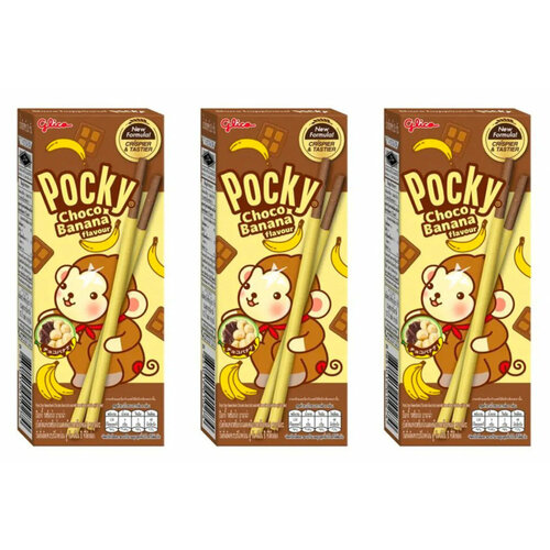 Glico Печенье Pocky со вкусом Банана, 25 г, 3 уп