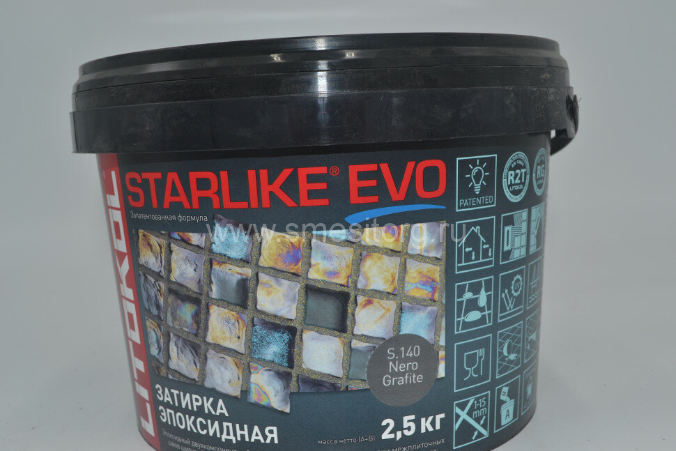 Litokol Starlike EVO S.140 (NERO GRAFITE) эпоксидная затирка 2,5 кг