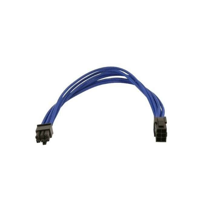 Удлинитель GELID 6-pin PCI-E, 30см, индивидуальная оплетка, синий