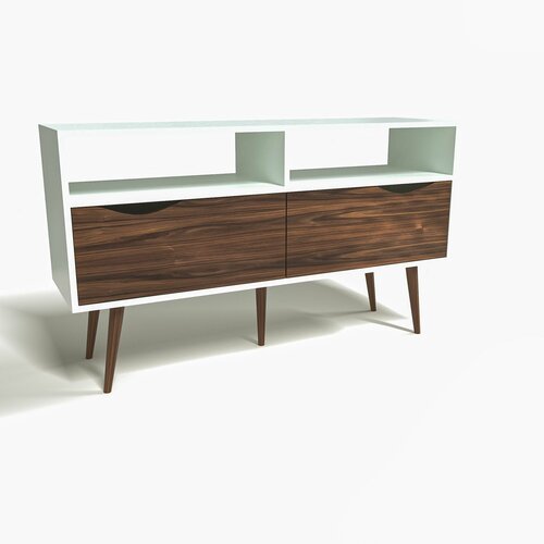 Тумба азов Перуница массив ореха/белый