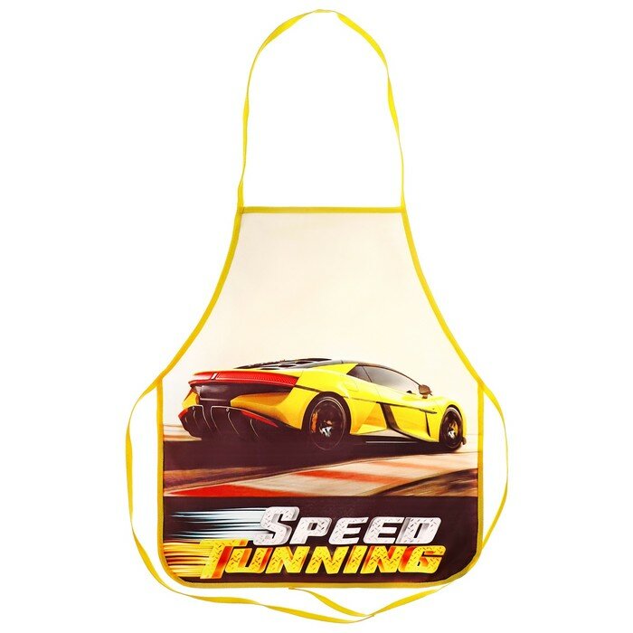 фото ТПК Пчелка Фартук для труда 540 х 460 мм, (рост 140-160), ФДТ-33 "SPEED TUNING", жёлтый