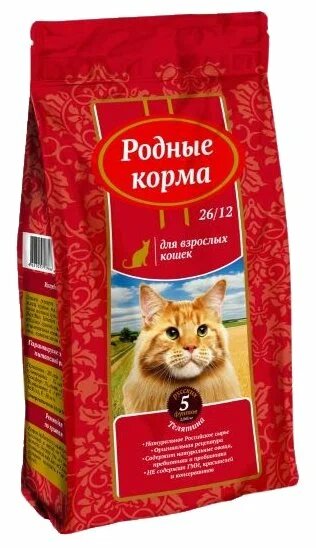 Сухой корм для кошек Родные корма с телятиной 2.045 кг