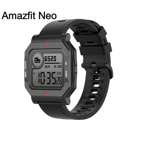 Сменный, гипоаллергенный, силиконовый ремешок MyPads для умных смарт-часов Amazfit Neo с функцией быстрой замены, быстросъемный, черный