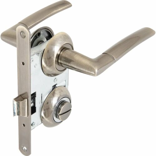 Дверные ручки 11АВ, с запиранием, комплект, цвет бронза