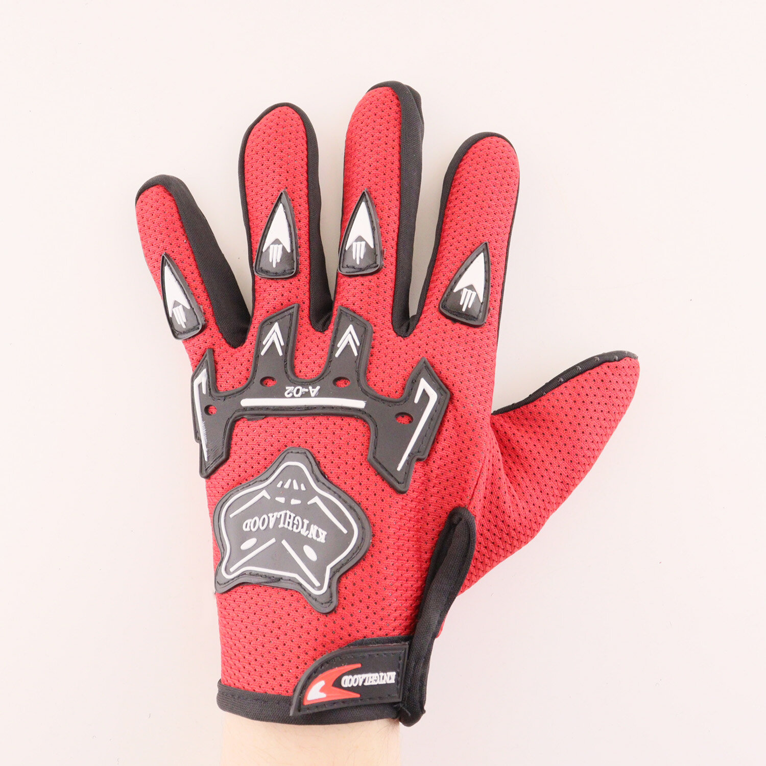 Мото перчатки "KUNVA SPORT" (mod: A-02, size: M-XL, красные, текстиль)