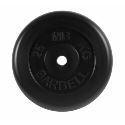 Диск обрезиненный MB Barbell , 31 мм, 25 кг диск обрезиненный mb barbell 31 мм 1 25 кг черный стандарт