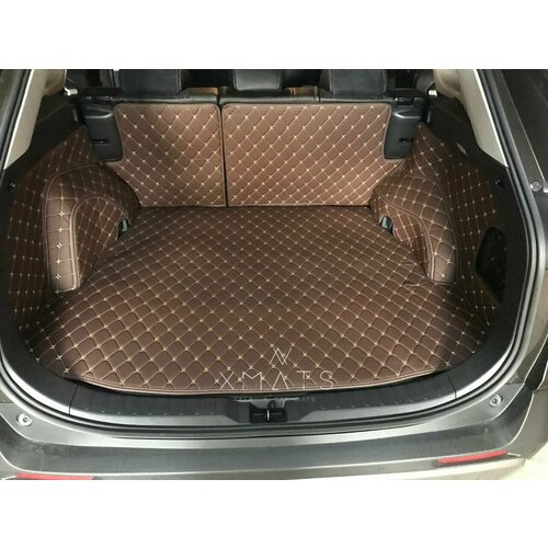 3D коврики из экокожи в багажник для Toyota RAV4 XA50 (5 п-е, 2018 - н. в) / 3Д коврики из экокожи в багажник для Тойота РАВ4 ХА50 (5 п-е, 2018 - н. в)