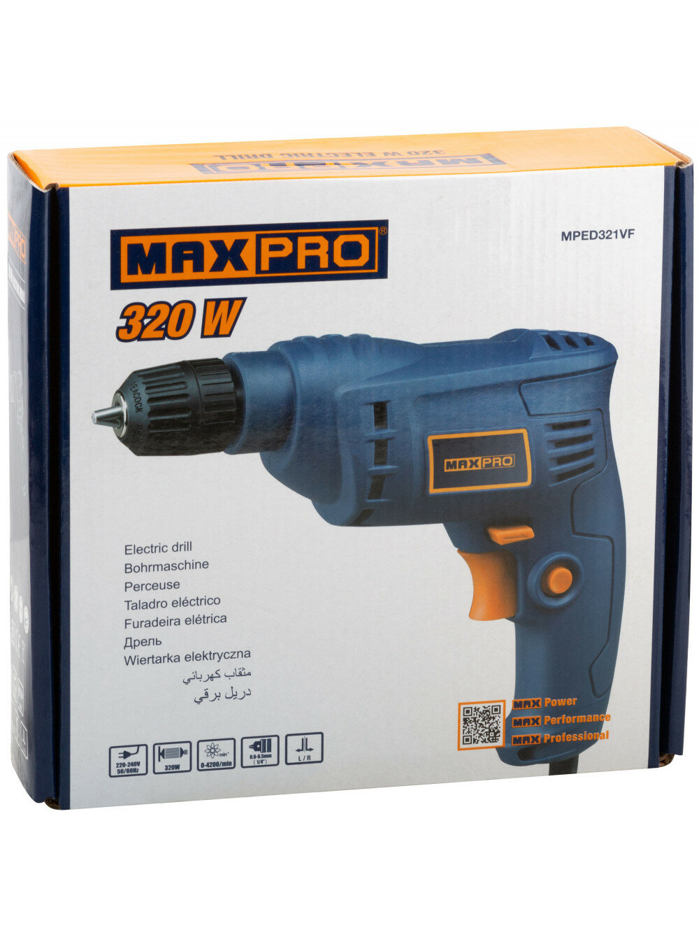 MAX-PRO Дрель Электрическая 320Вт MAX-PRO