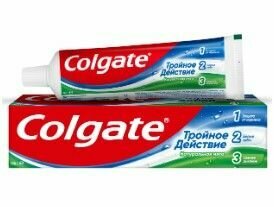 Набор из 3 штук Зубная паста Colgate тройное действие 100мл