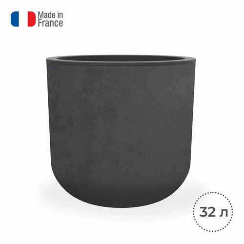 Горшок цветочный EDA BASALT'UP, круглый, диаметр 38,5 см. 32,5л.