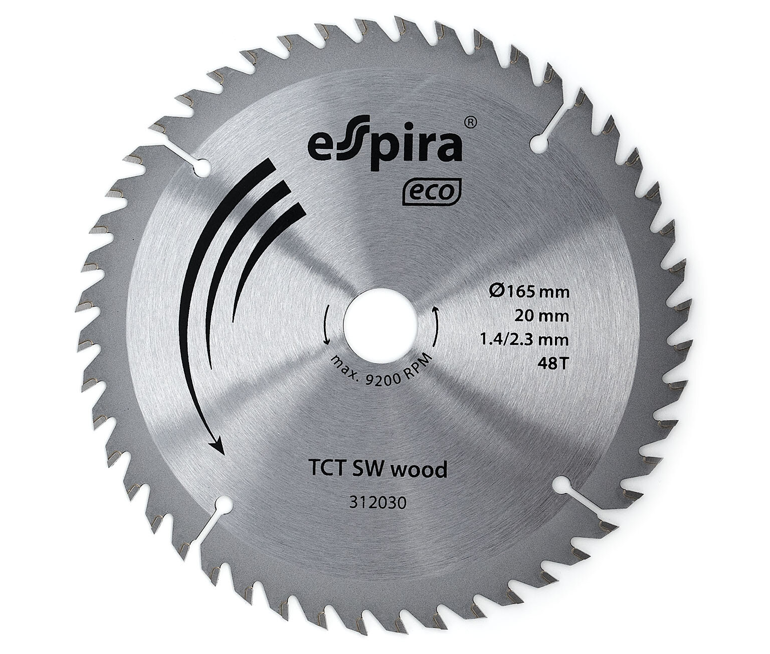 Пильный диск по дереву Espira TCT SW Eco 190х30 мм; 1.4/2.3 мм; 48T, 312130
