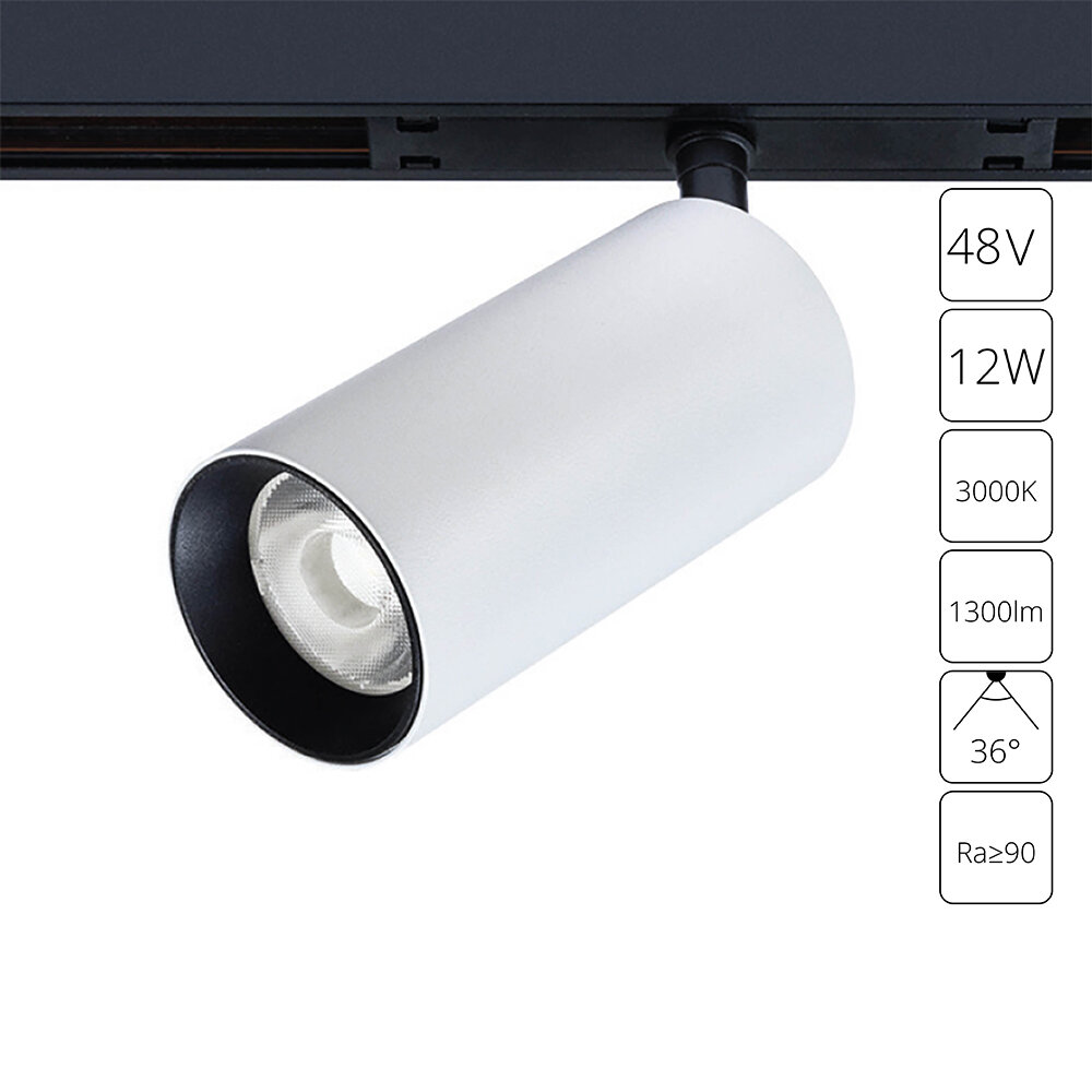 Магнитный трековый светильник Arte Lamp OPTIMA A7281PL-1WH / LED / 12Вт / 3000К / белый