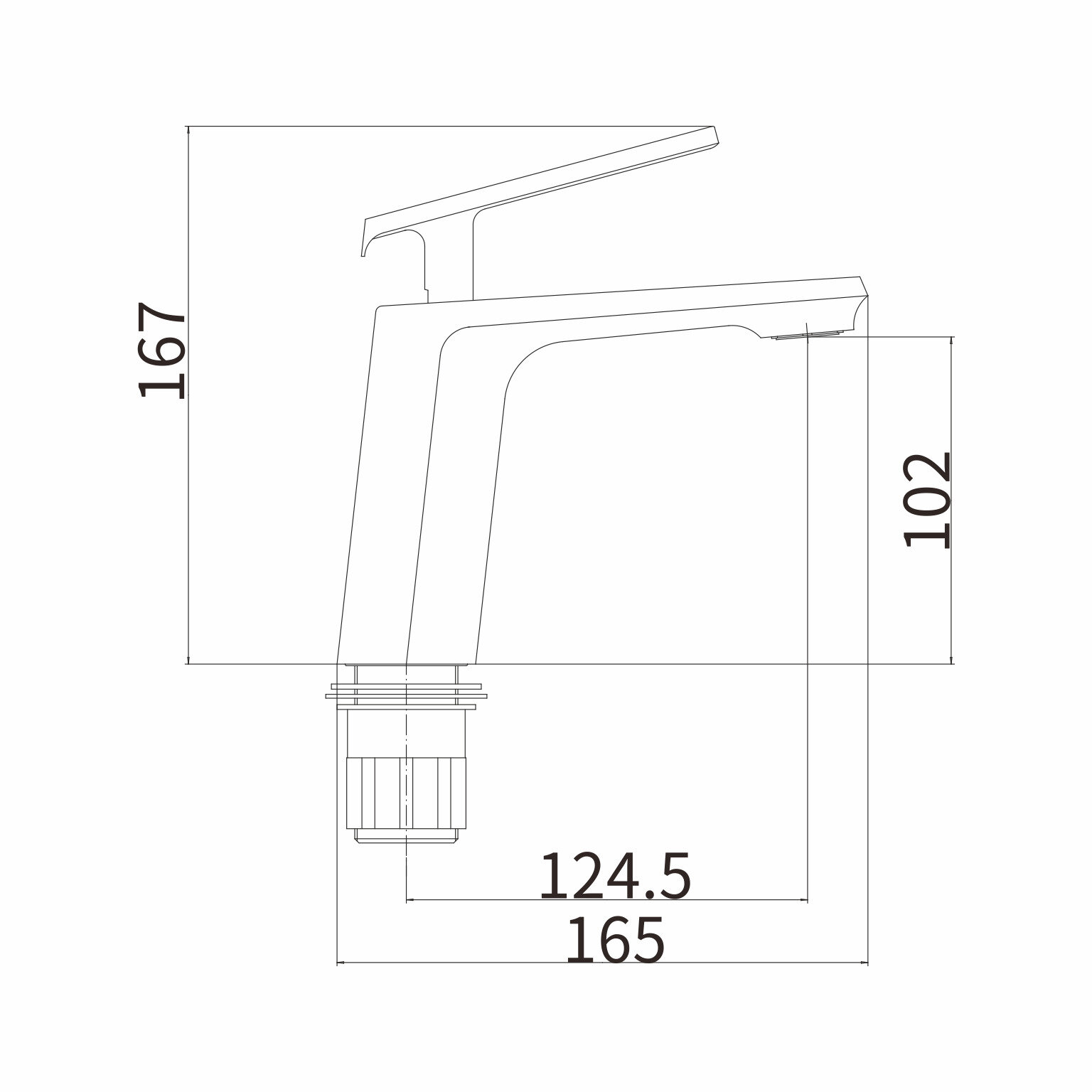Смеситель для умывальника FASHUN A1081-7 — фото 1
