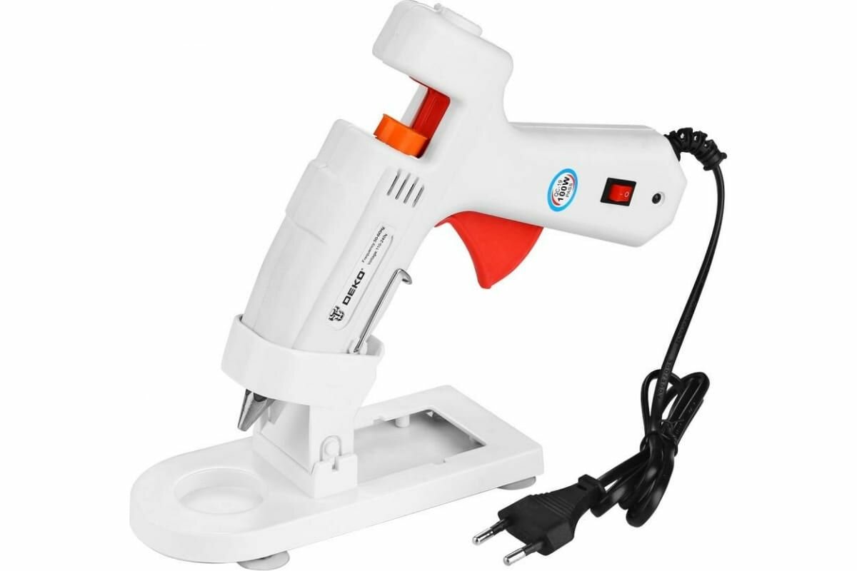 Изображение Клеевой термопистолет DEKO DKGG100 100Вт, SET4, подставка, набор клеевых стержней