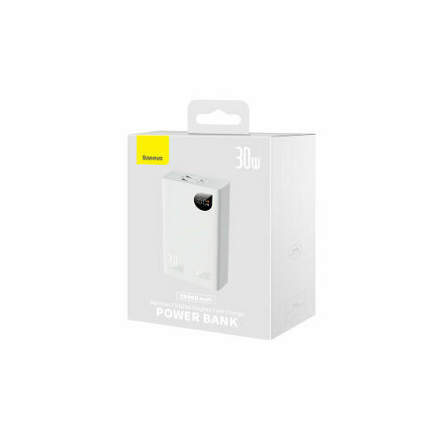 Power Bank BASEUS adaman2 digital display fast charge VOOC edition 20000mAh 30W - Белый 1256000₽