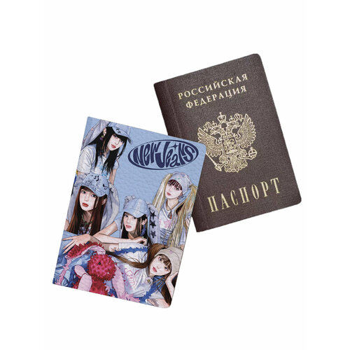 Обложка для паспорта ZEKEKS, голубой, серый