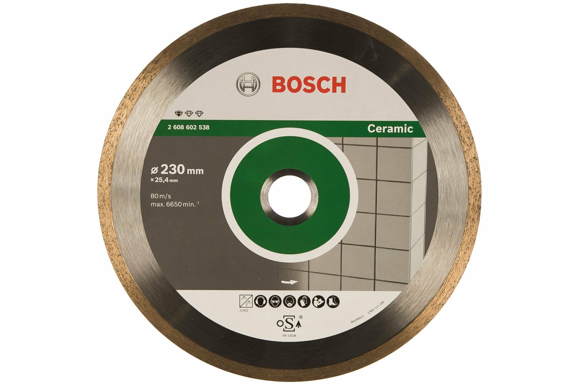 Диск алмазный отрезной Professional for Ceramic (230х25.4 мм) для настольных пил Bosch 2608602538 BOSCH