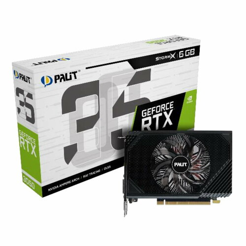 видеокарта nvidia geforce rtx 3050 palit stormx 6gb ne63050018je 1070f Видеокарта PALIT RTX3050 STORMX 6G (NE63050018JE-1070F)