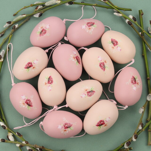 Boltze Пасхальные украшения Яйца Tenero Easter 6 см, 12 шт, подвеска 2033064