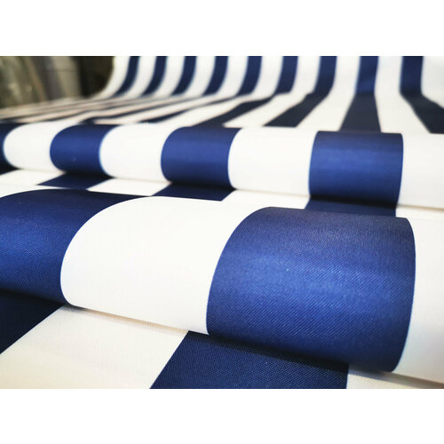 Ткань 240 ПУ полоса белый василёк 356₽