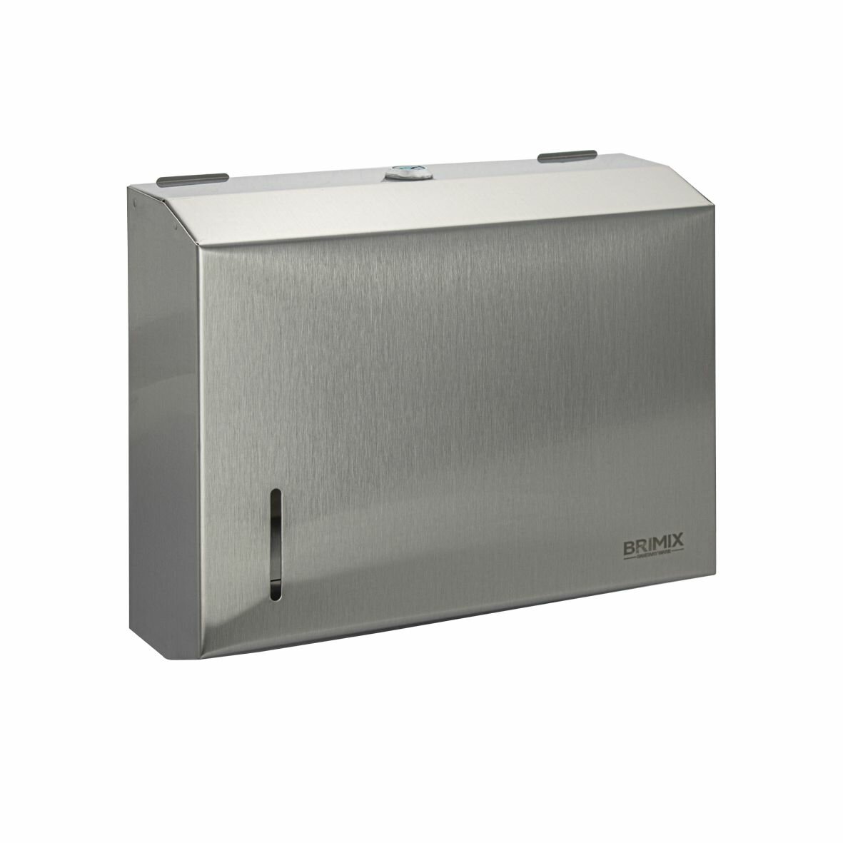 Диспенсер для бумажных полотенец BRIMIX 9901 Z сложения с ключом из нержавеющей стали матовый