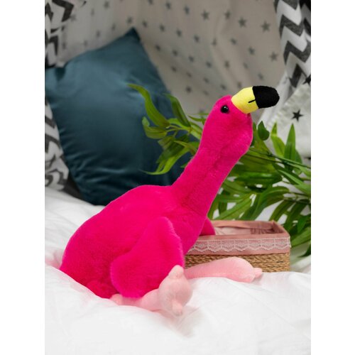 Мягкая плюшевая игрушка Фламинго, розовый цвет, 50см. - 1шт фламинго розовый плюшевый мягкая игрушка 190 см фламинго обниминго подушка обнимашка