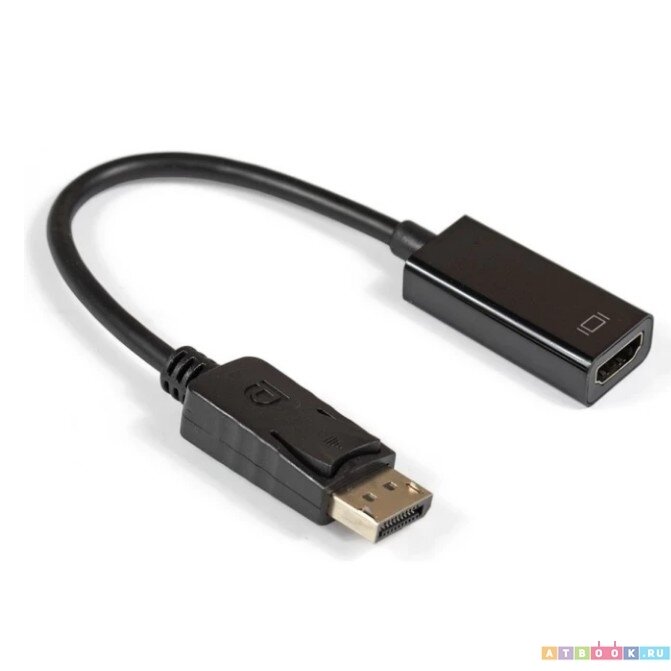 Кабель-переходник DisplayPort-HDMI Exegate EX294706RUS (20M/19F, 0,1м) - фото №2
